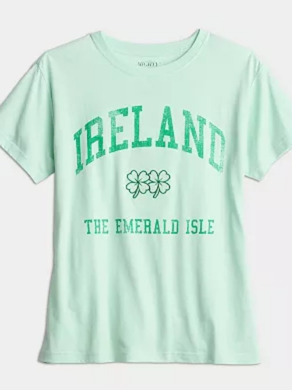 Juniors Ireland lovers Basic Short Sleeve Graphic, Color:  Jade, Size: M